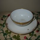 Cup And Saucer Basket With Flowers Gold Trim Royal Copenhagen Denmark 595 9067