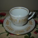 Mini Cup And Saucer With Gold Trim Pirken Hammer 5 Czechoslovakia