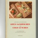 Open Sandwiches & Cold Lunches Cookbook by Asta Bang & Edith Rode Vintage Danish Culinary Art