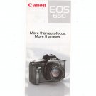 Canon EOS 650 Camera Brochure / Catalog