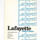 Lafayette COM PHONE 23A CB Transceiver Owners Manual With PC Board Chart Vintage Com-Phone 23A