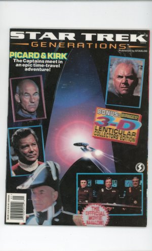 Star Trek Generations Bonus 8 Pages 3-D Lenticular Collectors Edition Starlog