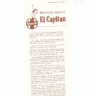 Santa Fe El Capitan Welcome Aboard Brochure Issued October 31 1965 Vintage Train