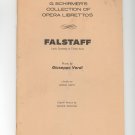 G Schirmers Collection Of Opera Librettos Falstaff Lyric Comedy