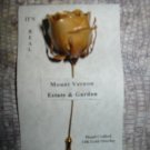Mount Vernon Real Flower Brooch  Stick Pin 14K Gold Overlay Stunning Piece Hand Crafted Souvenir