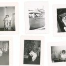 Vintage Photograph Lot Of 6 Assorted Children Baby Christmas Tree Black And White