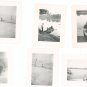 Vintage Photograph Lot Of 6 Assorted Children In Row Boat Canoe Beach Water