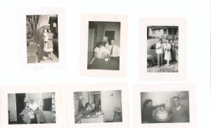 Vintage Photograph Lot Of 6 Assorted Children Baby With Parents Grand Parents Black & White