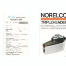 Norelco Tripleheader Shaver HP1119 Owners Manual Plus Warranty Card