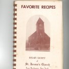 Favorite Recipes Cookbook Vintage Regional Church New York Advertising