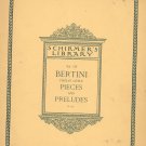 Schirmers Library Vol 135 Bertini Twelve Little Pieces And Preludes Piano Vintage