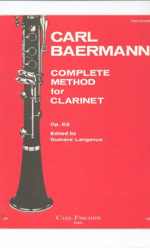 Carl Baermann Complete Method For Clarinet Op. 63 Music Book ...