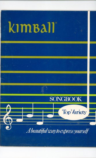 Kimball Song Book Top Variety Music Book Vintage Organ Songbook