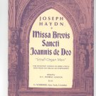 Missa Brevis Sancti Joannis de Deo Small Organ Mass Joseph Haydn Vintage G Schirmer