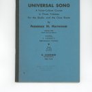 Universal Song Volume One Voice Culture Course G Schirmer Vintage 1933 Haywood