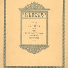 Grieg OP. 46 First Peer Gynt Suite Schirmer's Volume 205 Pianoforte Vintage