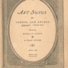 Art Songs For School & Studio First Year Medium Low Oliver Ditson Co. Vintage