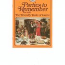 Parties To Remember Cookbok Maxwell House Coffee Vintage 1979