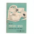 Vintage General ElectricThe New Portable Mixer Manual & Cookbook