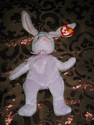 Ty Floppity The Purple Bunny Rabbit With Tag Retired Beanie Baby