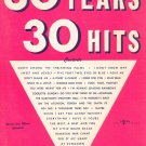 30 Years 30 Hits Book 1 Miller Music Corp. Vintage Words & Music Complete