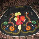 Vintage Hand Made Apron With Rooster Deco Colorful Very Nice