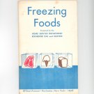Freezing Foods Guide by Rochester Gas & Electric Company Vintage Regional New York