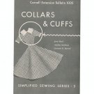 Vintage Collars & Cuffs Cornell Extension Bulletin 1005 Simplified Sewing Series 3 1958