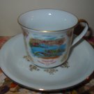Cup And Saucer Souvenir Expo 67 Montreal Canada Vintage Gold Trim Western Germany