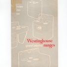 Westinghouse Speed Electric Ranges Cookbook and Manual Vintage 1952