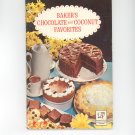 Bakers Chocolate And Coconut Favorites Cookbook Vintage  by General Foods Vintage