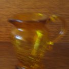 Crackle Glass Amber / Gold Pitcher