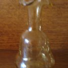 Crackle Glass Yellow Bell Shaped Fluted Vase Hand Blown