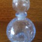 Crackle Glass Ice Blue / Lilac Decanter With Stopper