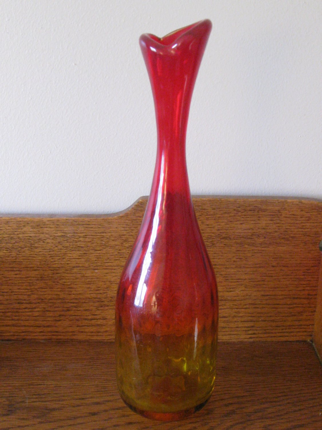 Amberina Hand Blown Vase Beauty