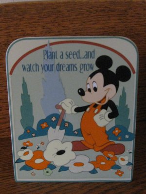 Disney Plant A Seed And Watch Your Dreams Grow Mickey Plaque With Box 045544067560  4004853