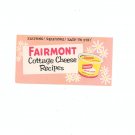 Fairmont Cottage Cheese Recipes Cookbook / Pamphlet Vintage