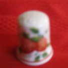 Strawberries Thimble by Palissy China England  With Information Card