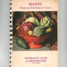 Recipes From Our Kitchens To Yours Cookbook Regional New York Woman's Club Rochester