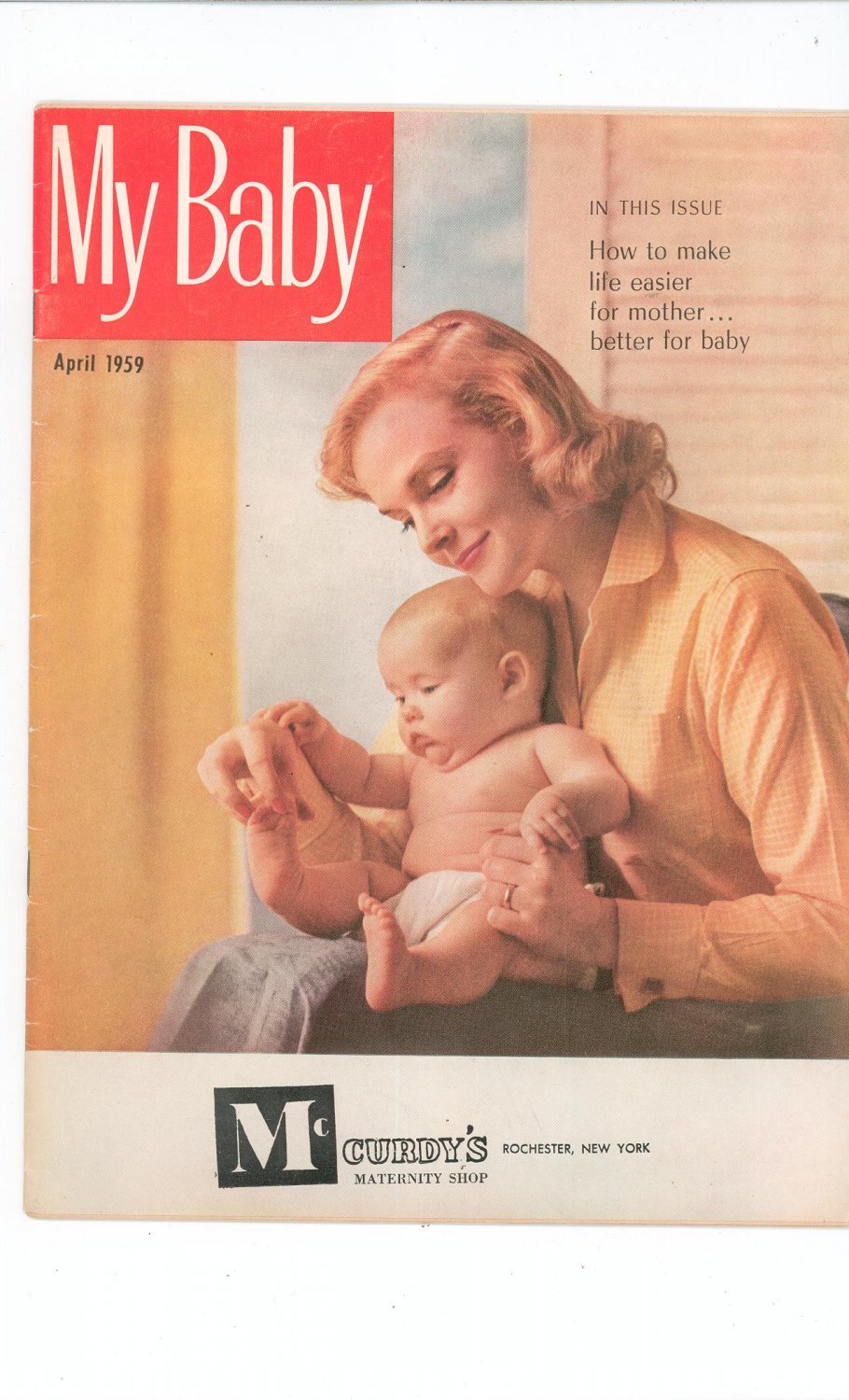 My Baby Magazine April 1959 Lots Of Advertisements Given by Mc Curdy's