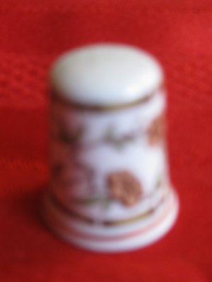 Bamboo Thimble With Flowers by Hammersley Bone China England