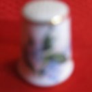 Blossom By Blossom Spring Begins Thimble by Royal Grafton England Blue & White Flowers