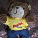 Adorable Advertising Stuffed Bear With Kodak Film Shirt Complete With Smile Tag