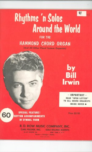 Rhythms 'n Solos Around The World For The Hammond Chord Organ Vintage Bill Irwin