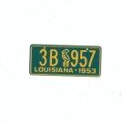 Vintage 1953 Louisiana Miniature License Plate General Mills ?