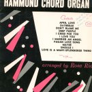 Vintage Melodic Interpretations For Hammond Chord Organ Music Book Rosa Rio 1960