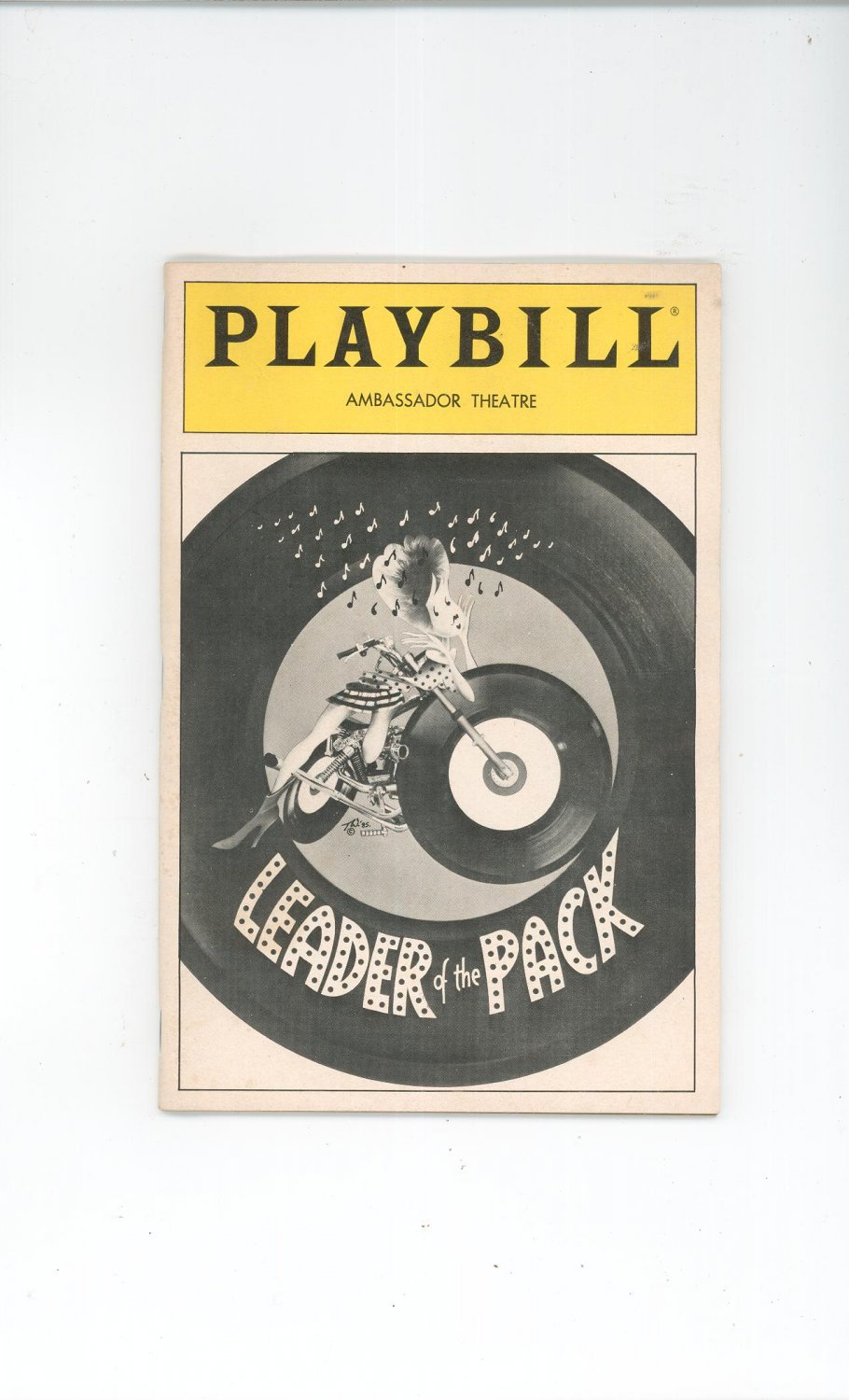 Playbill Leader Of The Pack Ambassador Theatre Play Bill Souvenir