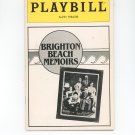 Playbill Brighton Beach Memoirs Alvin Theatre Play Bill Souvenir