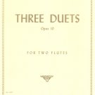 Kuhlau Three Duets Opus 10 for Two Flutes International Music Number 1407