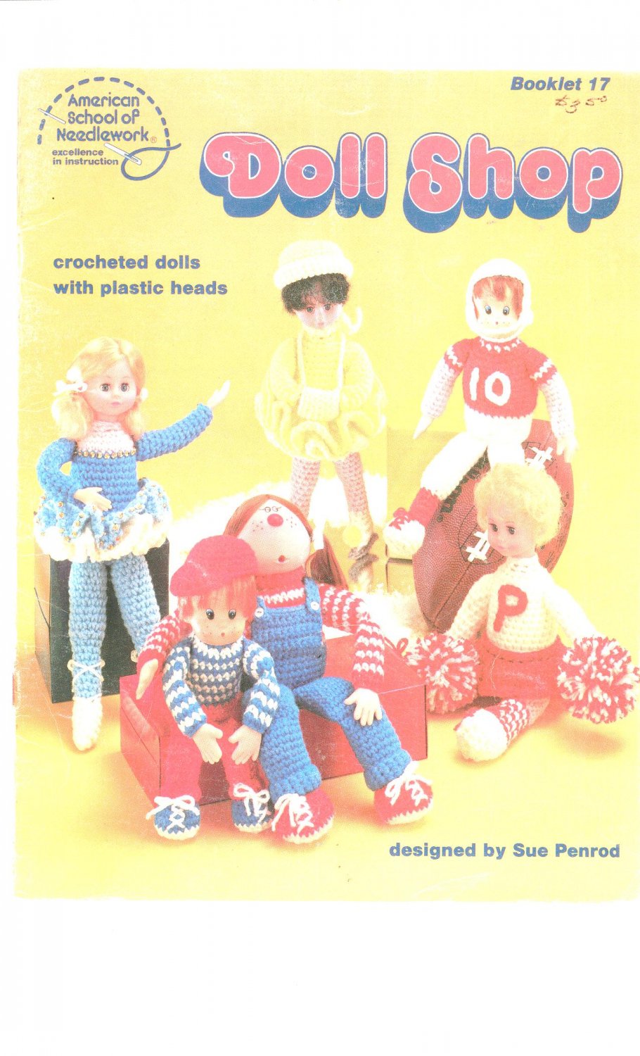 Doll Shop Booklet 17 Crocheted Dolls Sue Penrod